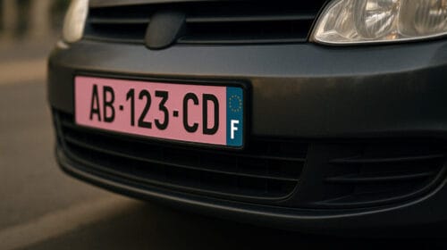 C&rsquo;est quoi les nouvelles plaques d&rsquo;immatriculation roses pour les véhicules provisoires ?